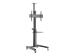 Teleri kinnitus Monitora stiprinājums Gembird Aluminum TV Floor Stand with Caster Wheels Black