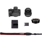 Canon EOS R100 + RF-S 18-45mm F4.5-6.3 IS STM + kinnitusadapter EF-EOS R