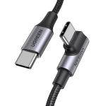 UGREEN USB-C - USB-C kaabel nurga all 5A 100W PD telefoni ja s&uuml;learvuti jaoks 2M