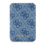 Akupank Guess Powerbank 15W GUPB5FP4EMGB 5000mAh 4G Leather Metal Logo MagSafe