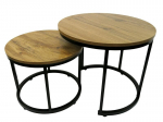 Kohvilaudade komplekt Paolo Duo, &oslash;70x47 / &oslash;50x39 cm, tamme toon.