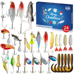 2024 Fishing Bait Advendikalender Fishing Christmas Countdown Bait Set- Perfect