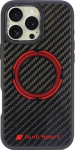 Audi Carbon Fiber Sport Red Circle MagSafe iPhone 16 Pro Max 6.9" czarny|black hardcase AUS-TPUPCMIP16PM-RSQ|D5-BK