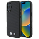 BMW BMHCP16S23PUFWC iPhone 16 6.1"  czarny|black hardcase Carbon Wrapped Metal