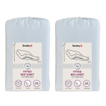 Bradley kummiga voodilina, 90 x 200 x 25 cm, tekstiilist kotis, tuhksinine, 2 t&uuml;kki