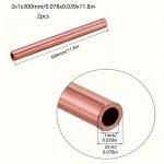 2tk Punane Vasktorud OD 2~6mm ID 1~5mm Pikkus 300mm Vask &Uuml;mmargune Metalltoru