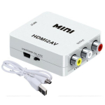 USB-adapteri helimuusika vahetajad, HDMI-AV/RCA signaali muundur 1080p valge,