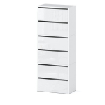 Jalatsikapp valge matt / valge l&auml;ikiv 150 cm