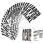 Aplikatsioonid, kaunistused, kleebised, isekleepuvad vin&uuml;&uuml;list kirjakleebised &ndash; 24 lehte ABC t&auml;hestiku kleebised, must