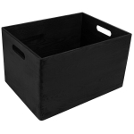 Must k&auml;epidemetega puidust kast asjade hoiustamiseks 39x29x23 cm