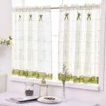 Kardinad, Kardinad vasakpoolne sidemetega, Puuvillasegu, roheline, PxK 90x45cm Lefou STOL