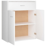 vidaXL puhvetkapp, valge, 60 x 30 x 75, cm puitlaastplaat