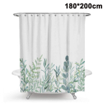 Vannitoatarvikud, h&uuml;gieeniline du&scaron;ikardina vooder &ndash; hallitusevastane, antibakteriaalne, pestav, riputusvalmis koos kaasasolevate konksudega, stiil 1-180x200 cm