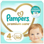 M&auml;hkmed Pampers Premium Care 9-14 kg , suurus 4, 104 tk