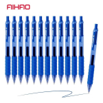 AIHAO 12 pakki geelpliiatsid sinine tint, keskmine ots 0.7mm, tagasit&otilde;mmatav kiirelt kuivav geelpliiats pehme k&auml;epidemega.