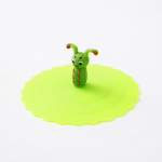 1tk/6tk Loominguline Silikoon Tassikate, Lekkevaba Tolmukaitse Keraamilise Tee Tass Kaas., Green + Sugar Baby