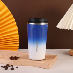 AIBEYOU 500ml Nutikas Temperatuuri N&auml;it Gradient Kohvitass - Lekkevaba, Isolatsiooniga Roostevaba Teras Reisitass V&auml;litingimusteks ja Autole., Mėlyna