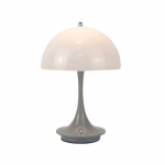 V&auml;ike &Ouml;&ouml;lamp Laualamp, &Ouml;&ouml;kapp, Kaasaegne LED Seene Lamp, pilka