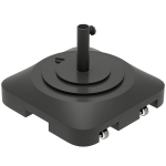 Outsunny p&auml;ikesevarju statiiv kuni 25 kg t&auml;idetav p&auml;ikesevarju statiiv ratastega, kandiline p&auml;ikesevarju hoidja, p&auml;ikesevarju kaal, statiiv p&auml;ikesevarju &Oslash;38/48 mm, r&otilde;dule, terrassile, aeda, must, Juoda