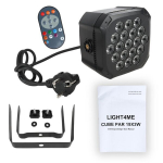 LIGHT4ME CUBE PAR 19X3W RGBW par spotlight-lavavalaistus LED-valoefekti