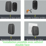 Nutitelefonid, juhtmevaba ja akuvaba uksekell, veekindel, IP 65, lumi, vihm, niiskus, must