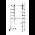 Alumiiniumredel - tellingud DRABEST, 2x8 astet, platvorm 46x150 cm (AL-DR-RU-2X8-PRO-2K+H)