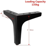 M&ouml;&ouml;blijalad ja -jalad Komplektis 4 m&ouml;&ouml;blijalga, 15 cm voodi-/lauajalad kruvidega diivani, kapi, tooli jaoks (must)