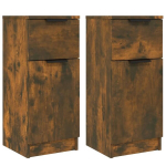 puhvetkapid 2 tk,kapp Suitsutatud tamm, 30 x 30 x 70 cm tehispuit CFE773805