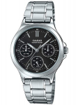 Naiste k&auml;ekell Casio musta sihverplaadi ja h&otilde;bedase rihmaga TY16263