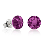 Stud k&otilde;rvar&otilde;ngad 925 &ldquo;fuchsia&rdquo; 6mm