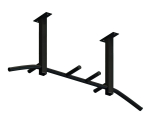 Horisontaalne kang lakke paigaldamiseks Sanro LA-3, 400 mm, must, Juoda
