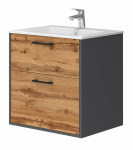 Vannitoa kapp Euroliux Afina AF-60, hall/pruun