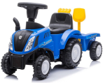 Haagisega laste traktor New Holland, sinine