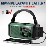 Raadiod ja &auml;ratuskellad, Sisseehitatud 10000 mAh laetav aku h&auml;daabitelefoni ja tahvelarvuti laadimiseks