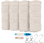 Makramee k&ouml;is RANJIMA 3 mm x 50 m, 4 tk, beež