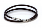Bico 4mm pruun nahast kaelakee (CL6 pruun)