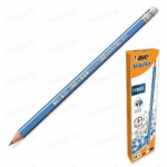 Harilik pliiats Bic Evolution Triangle kustutuskummiga, 12 tk