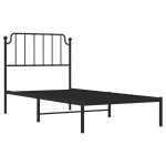 &uuml;heinimese voodi，t&auml;iskasvanu voodi，metallist voodiraam peatsiga, must, 90x200 cm CFE8088364