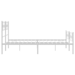 kaheinimese voodi，t&auml;iskasvanu voodi，metallist voodiraam peatsi ja jalutsiga, valge, 140 x 200 cm CFE8586319