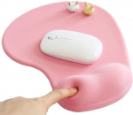 Hiir, Kontori hiirepadi geel-randmetoega - Ergonoomiline m&auml;ngulaua hiirepadi randmetugi - Kummist disainiga m&auml;ngulaua matt s&uuml;learvuti Comquteri jaoks - Silikoonist libisemisvastane eritekstuuriga pind (01 roosa)
