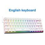 E-yooso mini &otilde;huke mehaaniline m&auml;ngu klaviatuur punane pistik-Z686RGB-WG-PP, punane l&uuml;liti