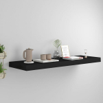 vidaXL seinariiul, must, 80 x 23,5 x 3,8 cm MDF