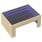 kohvilaud，tugitoolilaud，diivanilaud LED-tuledega, Sonoma tamm, 70x50x30 cm CFE312404
