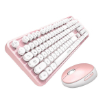 Juhtmeta klaviatuur + hiir MOFII Sweet 2.4G (valge-roosa)