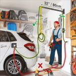 Elektriauto laadimiskaabli seinakinnitus, v&auml;ljas/siseruumides Barkan EV80WM, wall, 80 cm, 5 kg