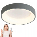 Moodne valge &uuml;mmargune LED laevalgusti 50 cm, puldiga, laeplafon