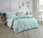 Eponj Home voodipesukomplekt Post Water Green, 200x220 cm, 4 osa