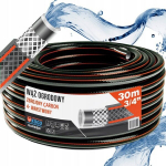 Aia voolik KUGO Garden BlackLine Plus Carbon, 3/4", 30 m, 4-kihiline, armeeritud, valmistatud Poolas