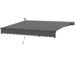 Kinnitusmarkiis k&auml;siv&auml;nda ja p&auml;ikesepaneeliga, kuppelmarkiis, p&auml;ikesekaitse UV 50+, 400 cm lai, hall, Pilka