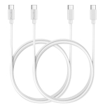 USB-C kaabel USB-C valge 1m Samsung Galaxy S24 / Galaxy S23 / Galaxy S23 FE [KOMPLEKT 2] Phonillico&reg;